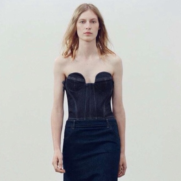 ZW CONTRAST TOPSTITCHING BUSTIER - Picture 10 of 12